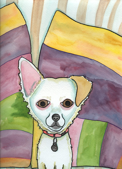 Watercolor, color pencil, and charcoal on paper