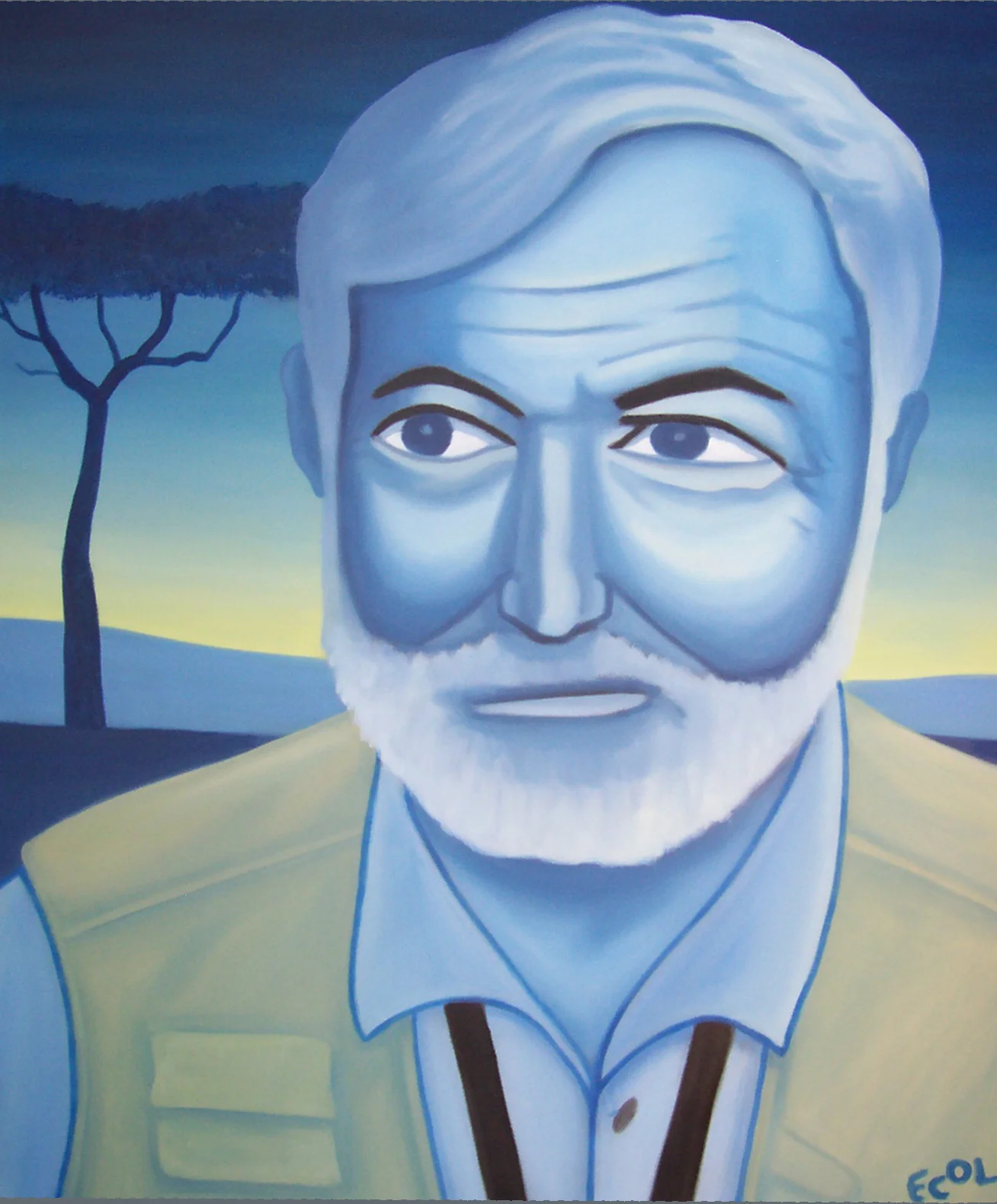 Ernest Hemingway | oil on canvas