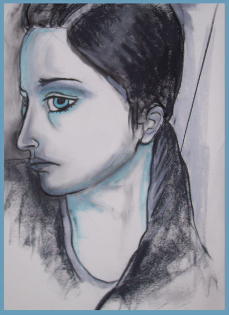 Portrait in charcoal