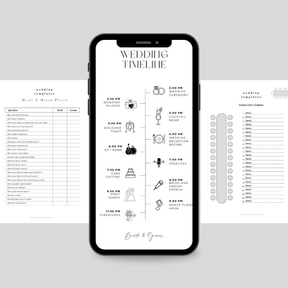 Canva Editable Wedding Templates