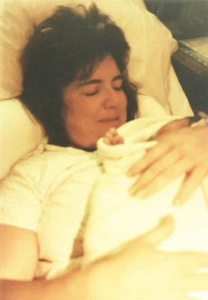 Ellen with newly born Tarragon.jpg