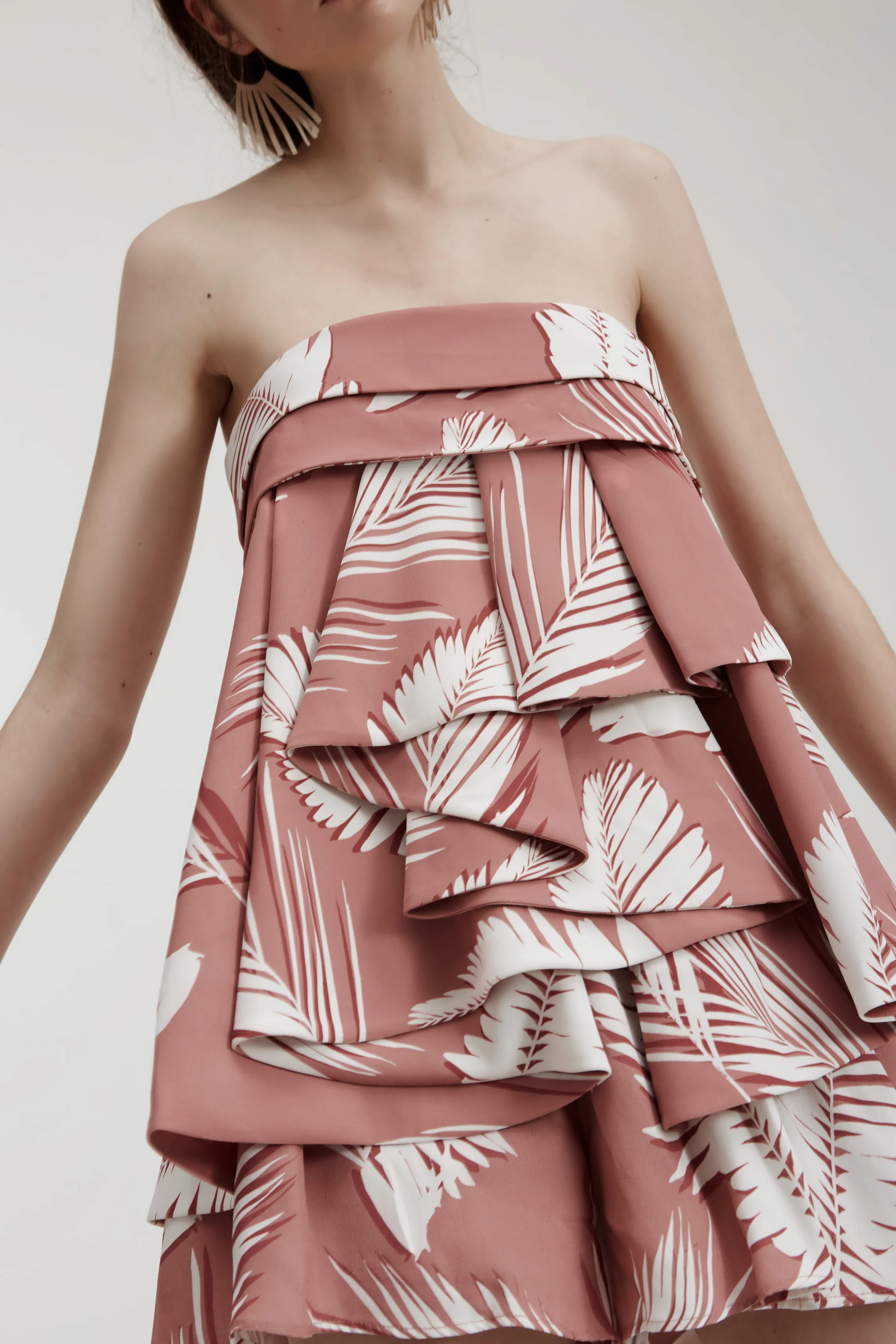 C/MEO COLLECTIVE Interrupt Bustier + Different Light Shorts.