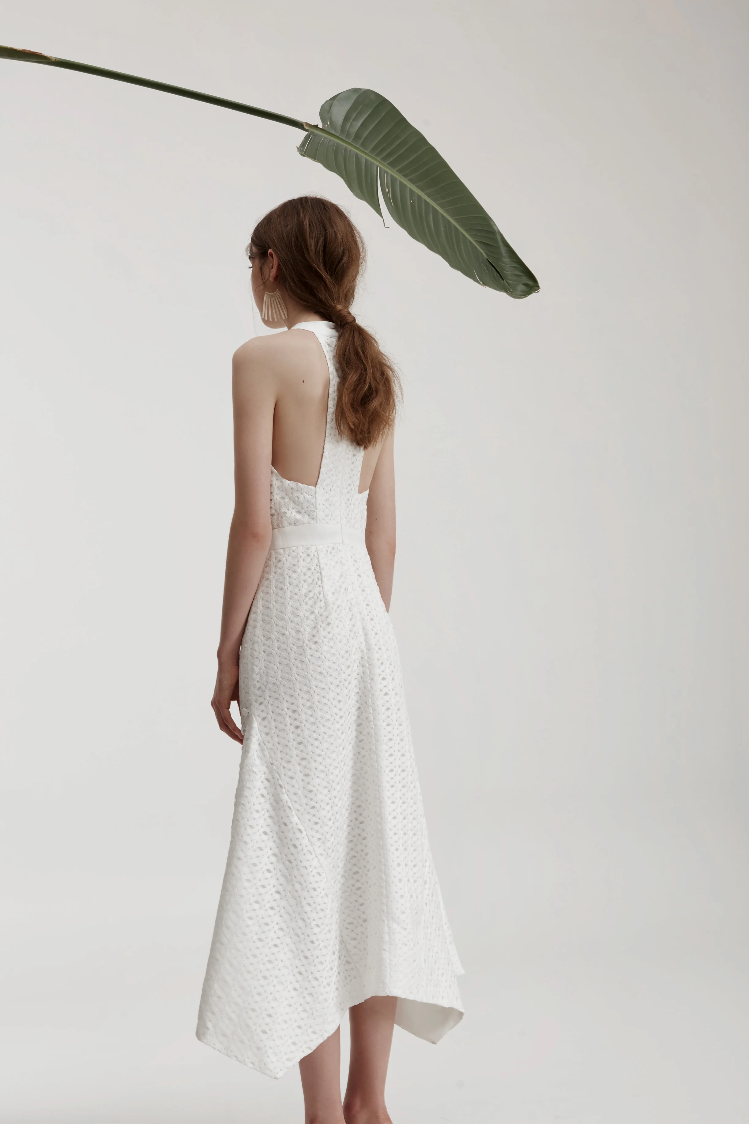 C/MEO COLLECTIVE Silver Sounds Halter Dress.