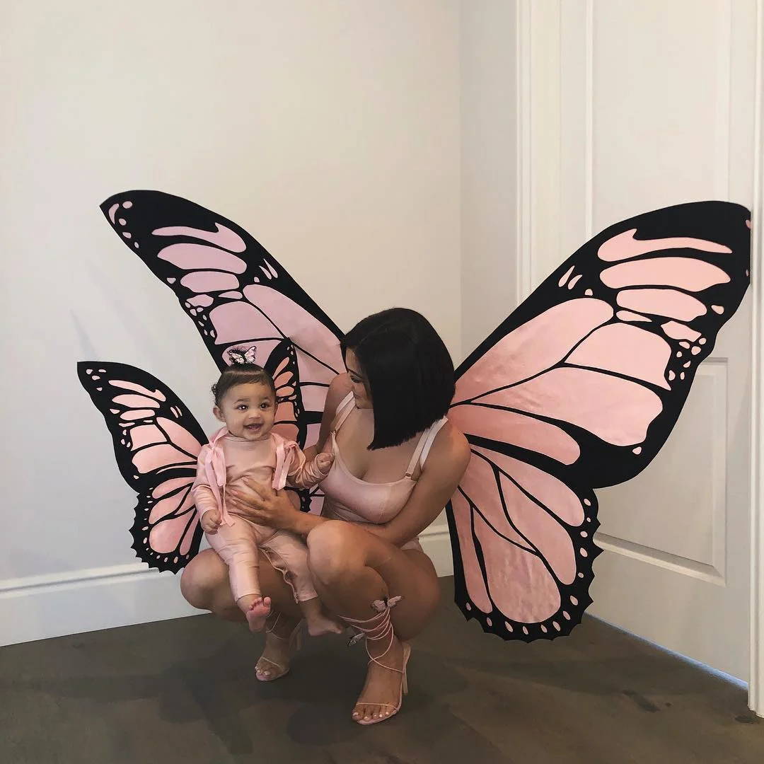 Kylie Jenner + Stormi as butterflies // via instagram.com/kyliejenner
