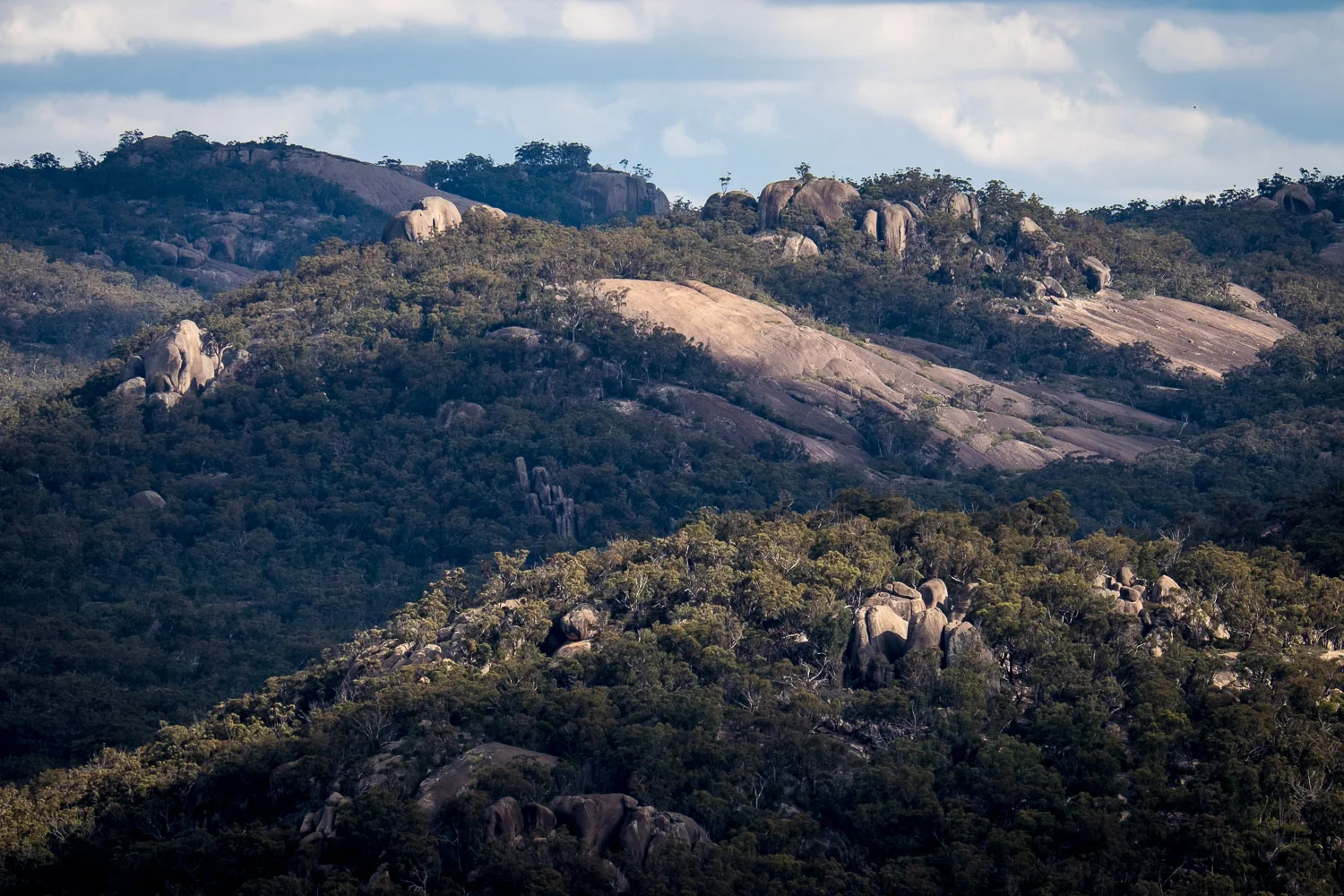 Towards Castle Rock and Mount Norman from the Pyramid.