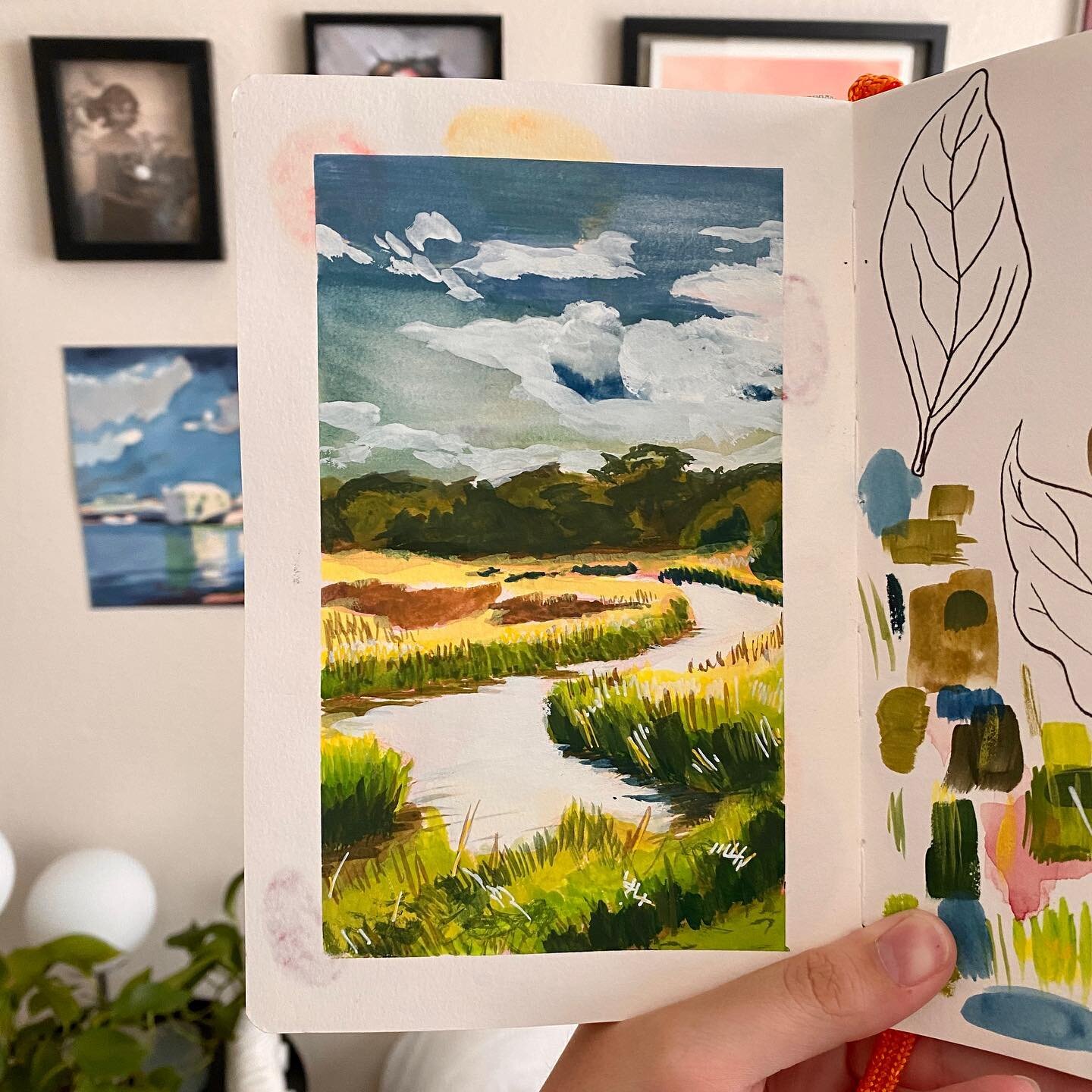 25/365 river landscape. Reference in my bio! This was fun to paint ☺️🏞

#the100dayproject #dailydrawing #draw365 #artchallenge #monicabrazil_art #jellygouache #gouachepainting #sketchbookinspo