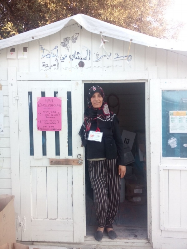 One of the most inspirational and dignified women i have ever met, she tragically lost her husband on their boat journey to Lesvos. Today she keeps herself busy serving hot tea and keeping positive despite her loss. You can hear about her tragic story here.
