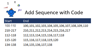 Create Number Sequence with VBA Custom Function