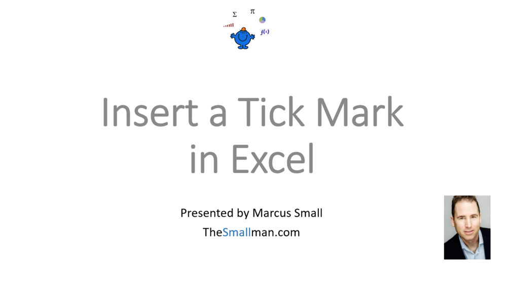 How to Insert a Check Mark Symbol [Tickmark ✓] in Excel