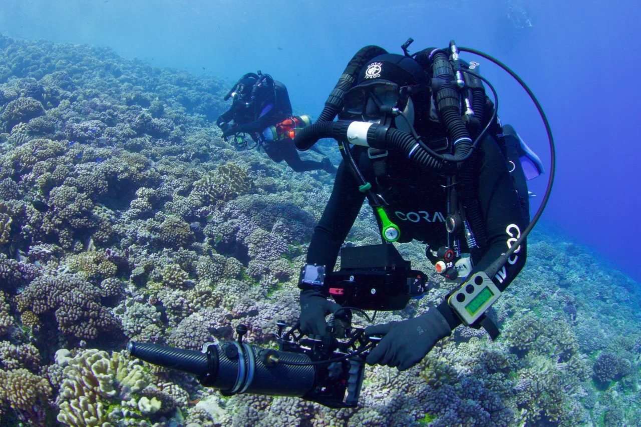 On location in Fakarava, French Polynesia shooting for 'Blue Planet 2 - REEF'.