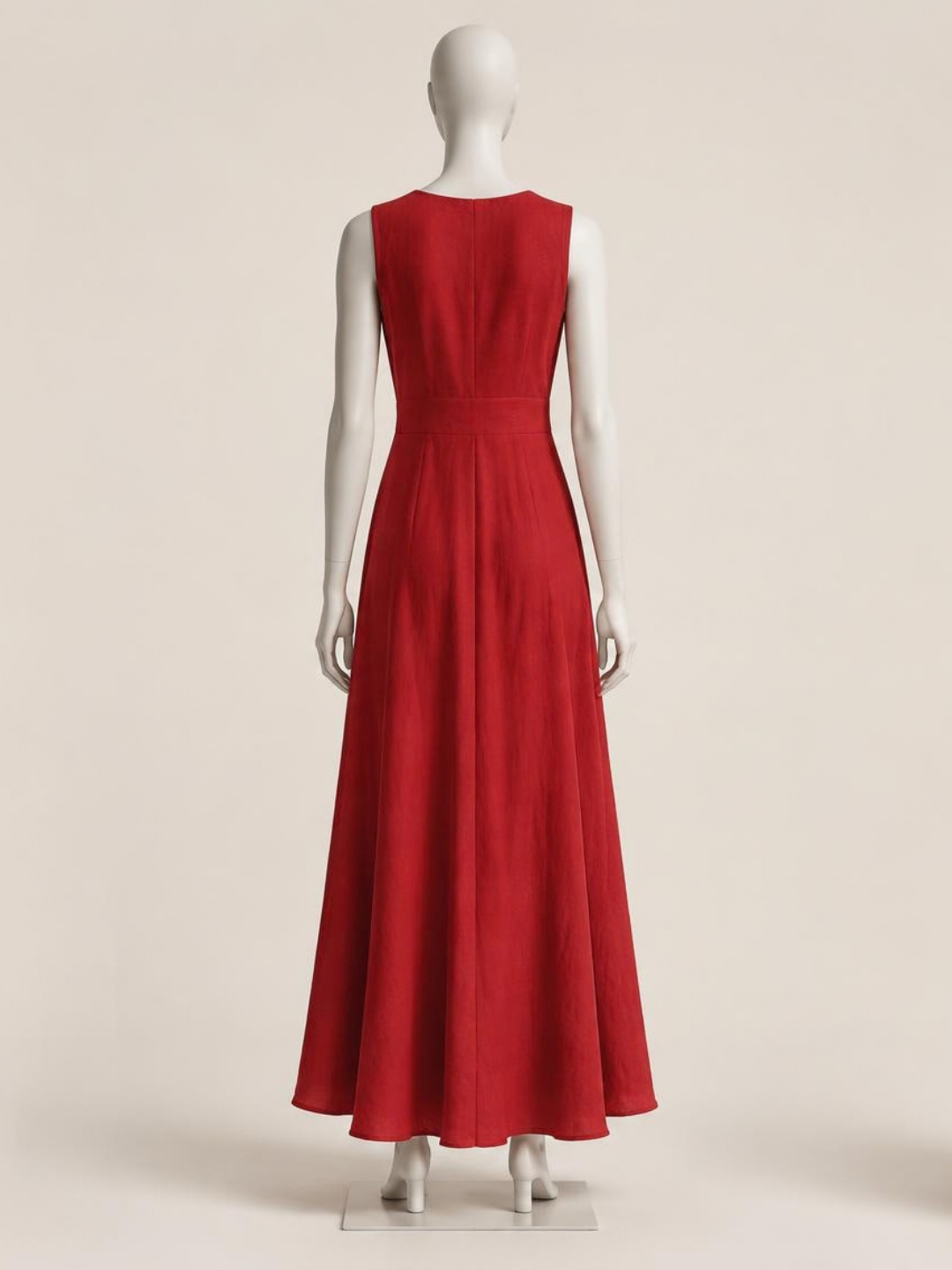 vestido de lino fiorella magenta atras.png