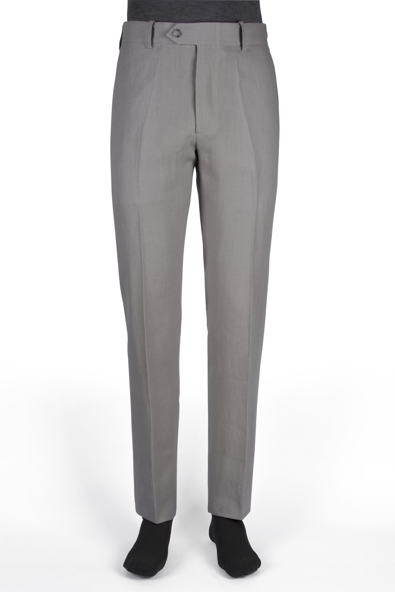 Anciano George Eliot gravedad Pantalon de vestir slim fit color gris plata — Casa del Lino