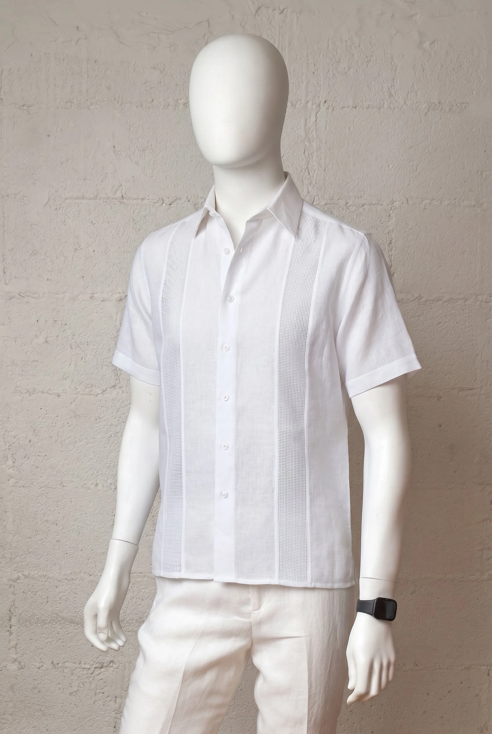 Camisa Omar manga corta blanco óptico
