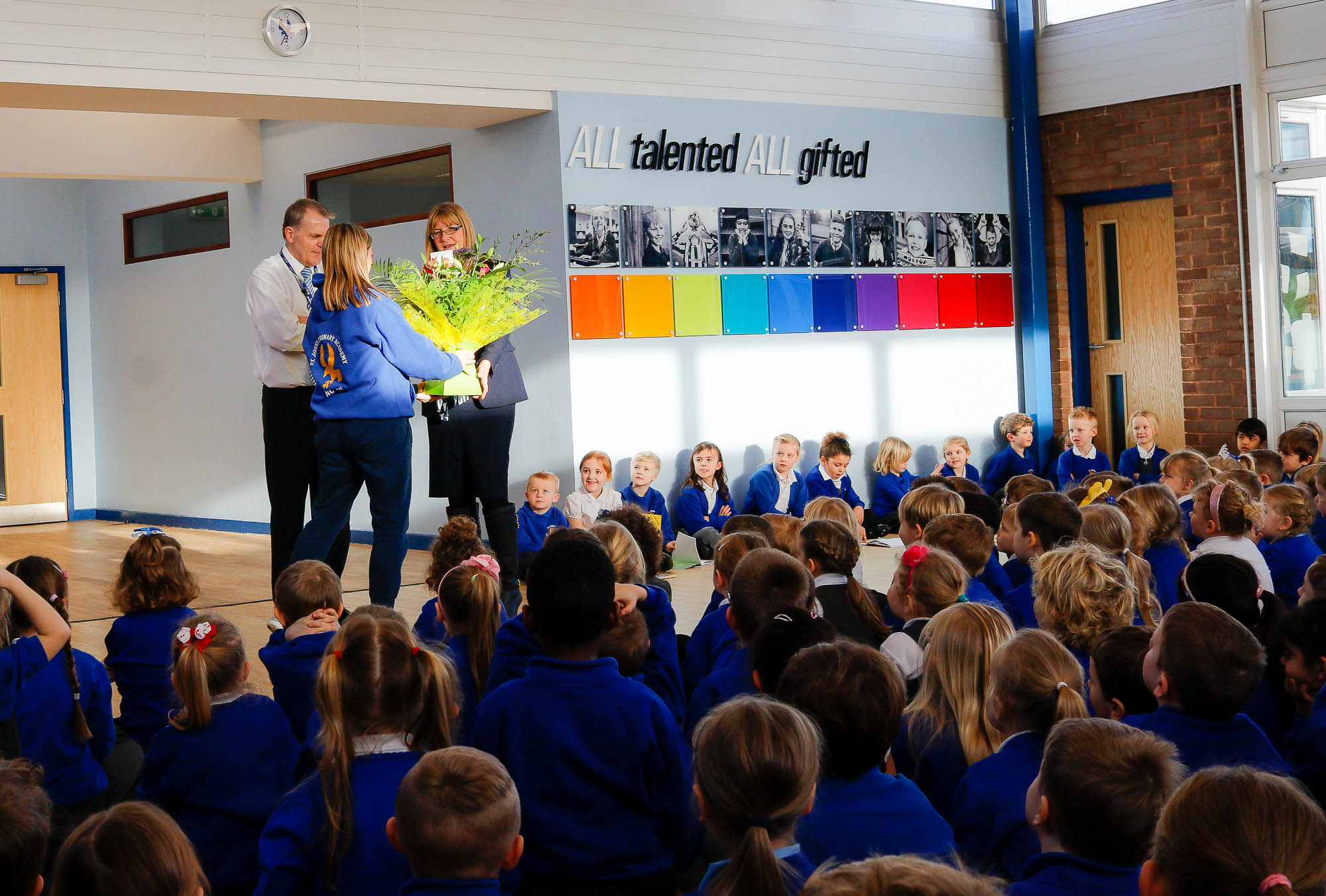 KS1 say thank you to Mrs Husselbee