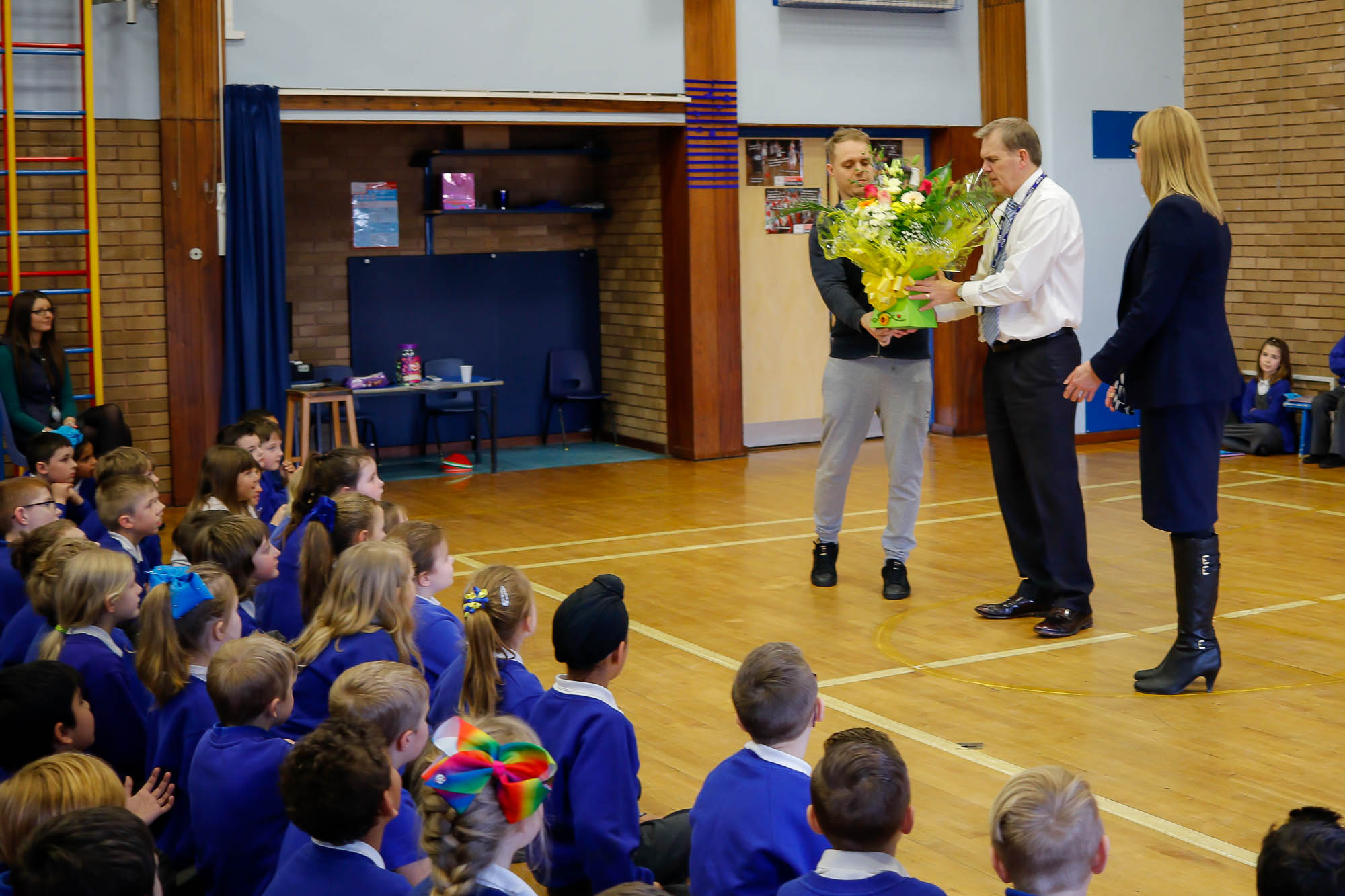 KS2 assembly and saying thank you to Mrs Husselbee