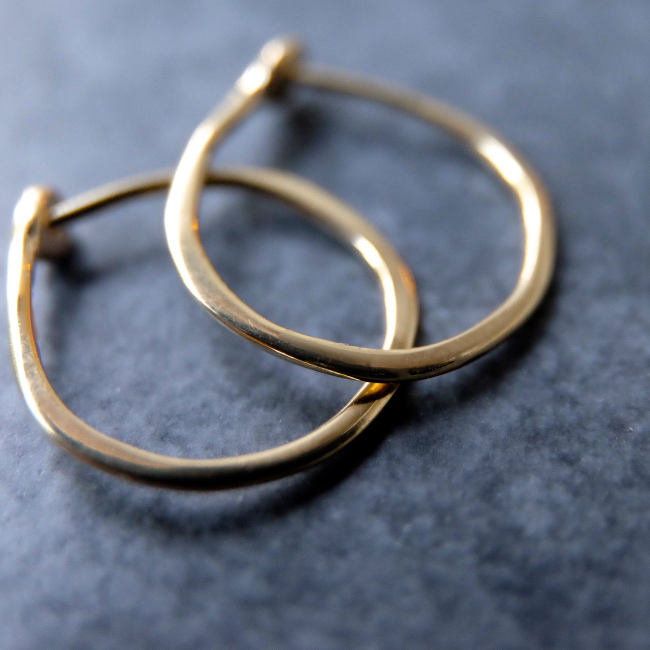 Small 14k Hoops - Yellow Gold - Solid Gold Hoops