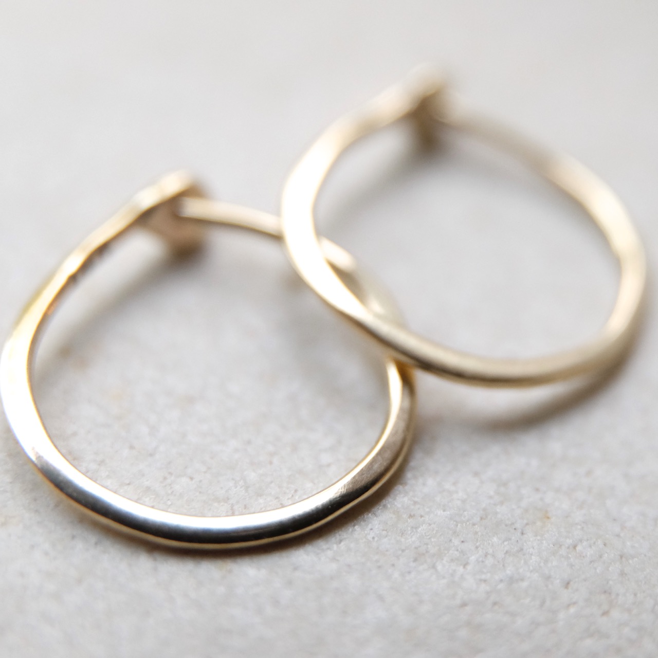 Small 14k Hoops - Yellow Gold - Solid Gold Hoops