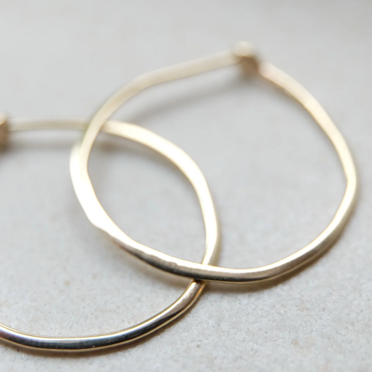 Large 14k Hoops - Yellow Gold - Solid Gold Hoops