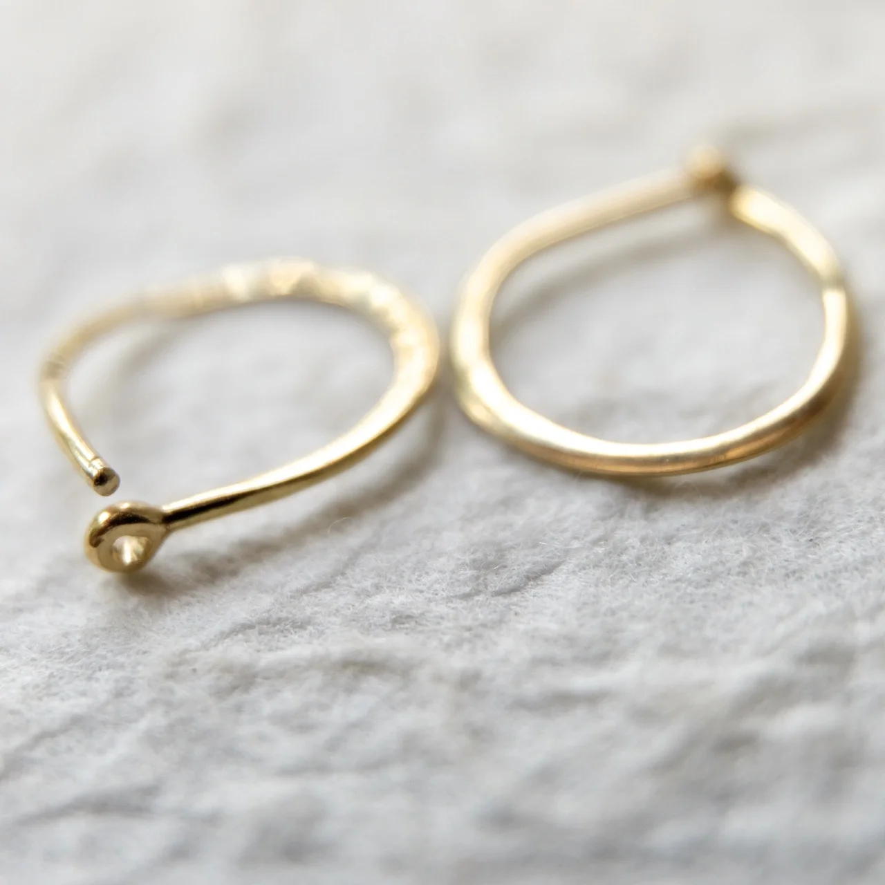 Micro 18k Hoops - Yellow Gold - Solid Gold Hoops