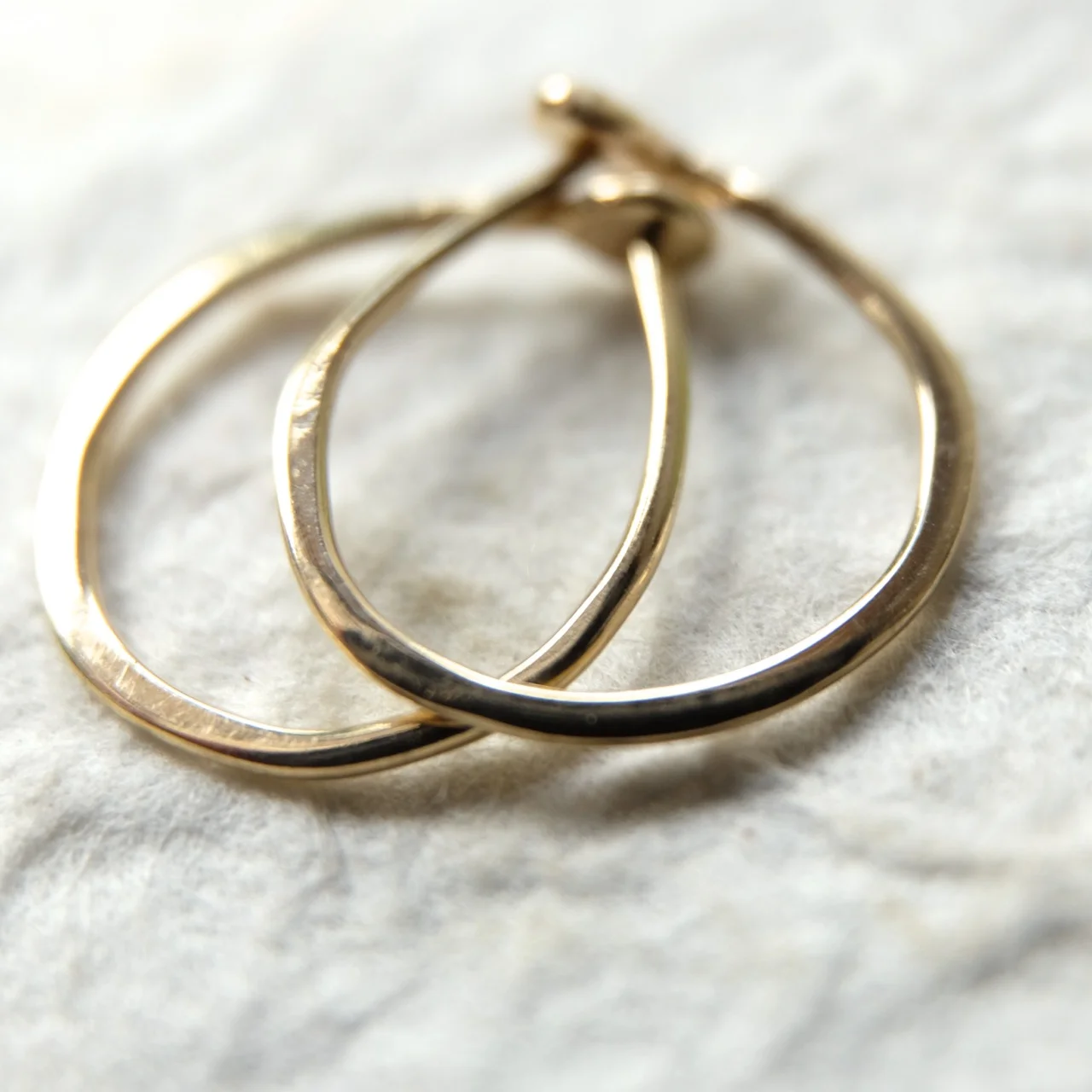 Small 18k Hoops - Yellow Gold - Solid Gold Hoops