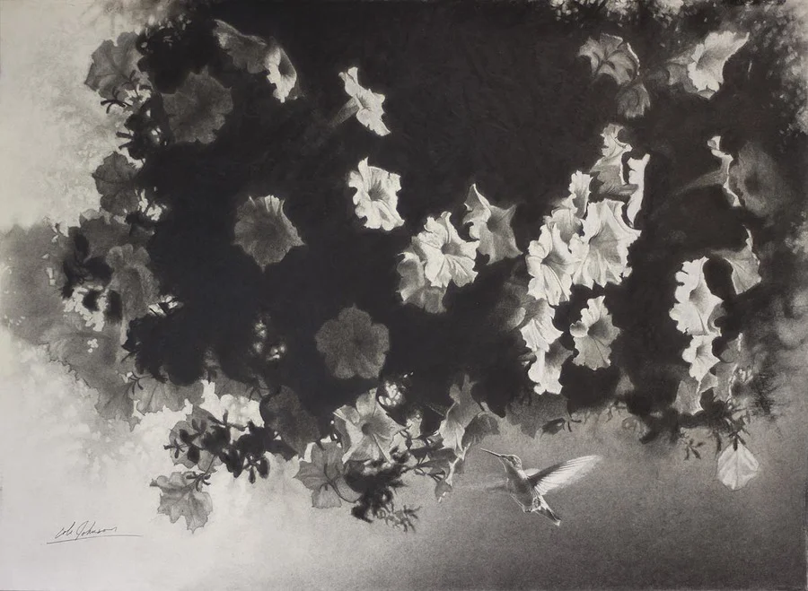 e Petunias w Hummingbird.jpg