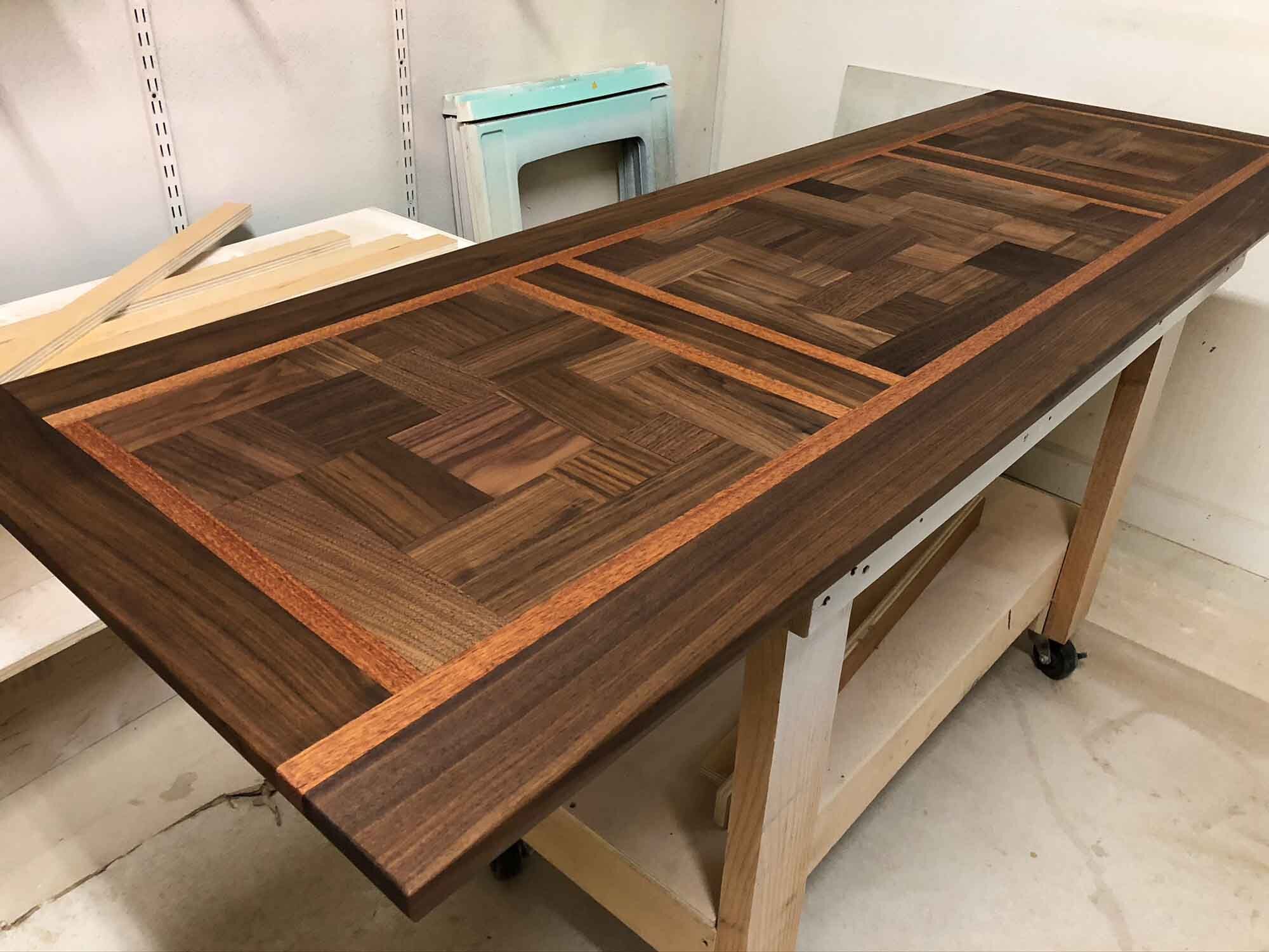 Sideboard Top with Walnut Inlay