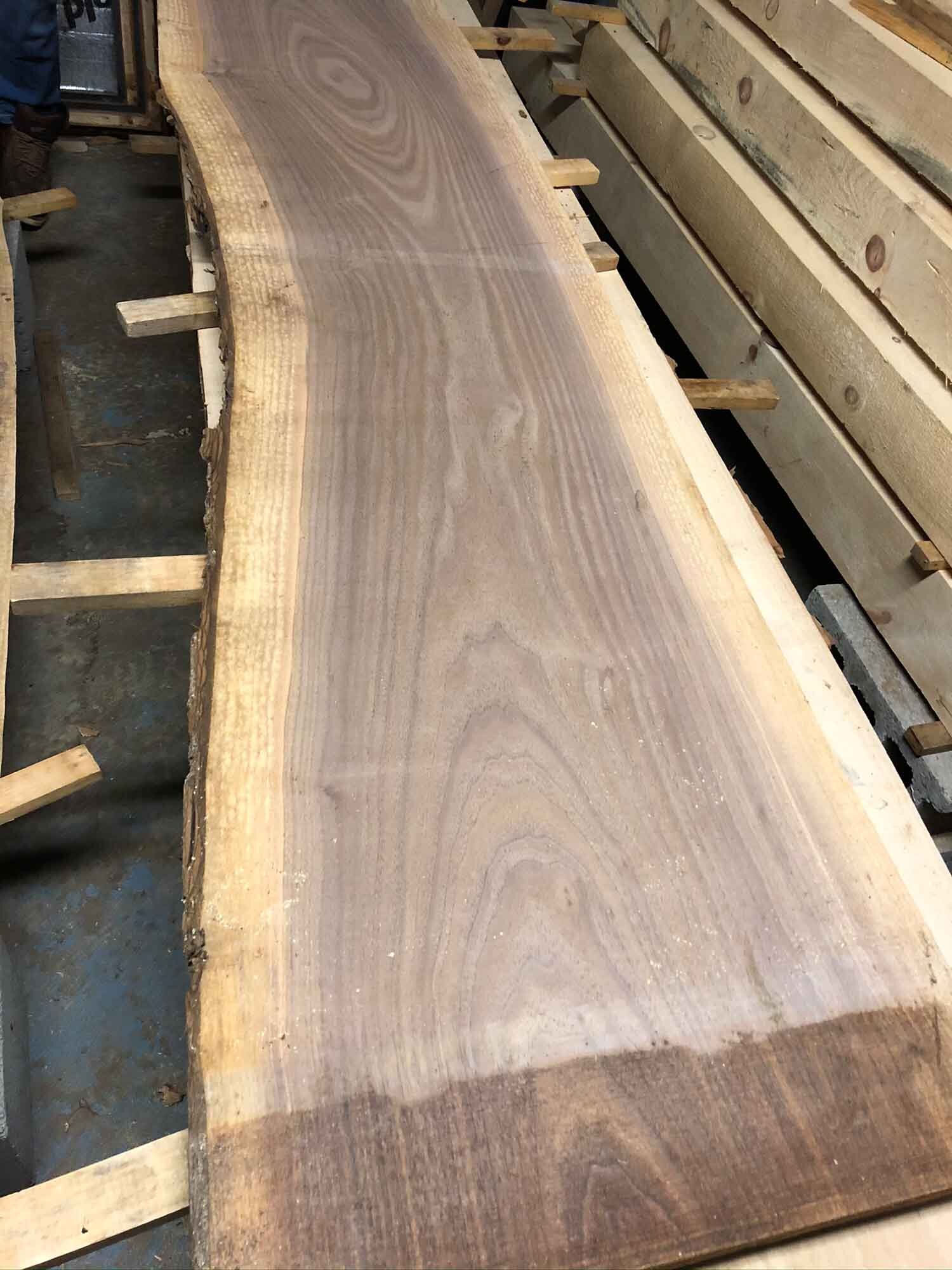 Walnut Slab, Sawn and Dried