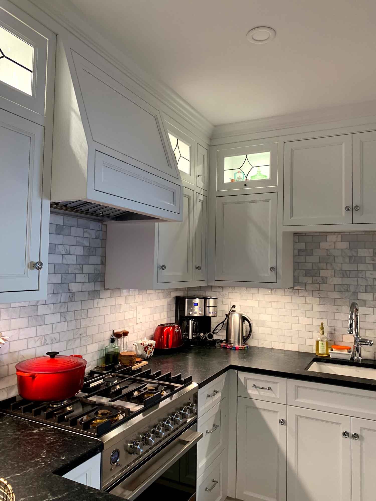 Kitchen with Antique Glass