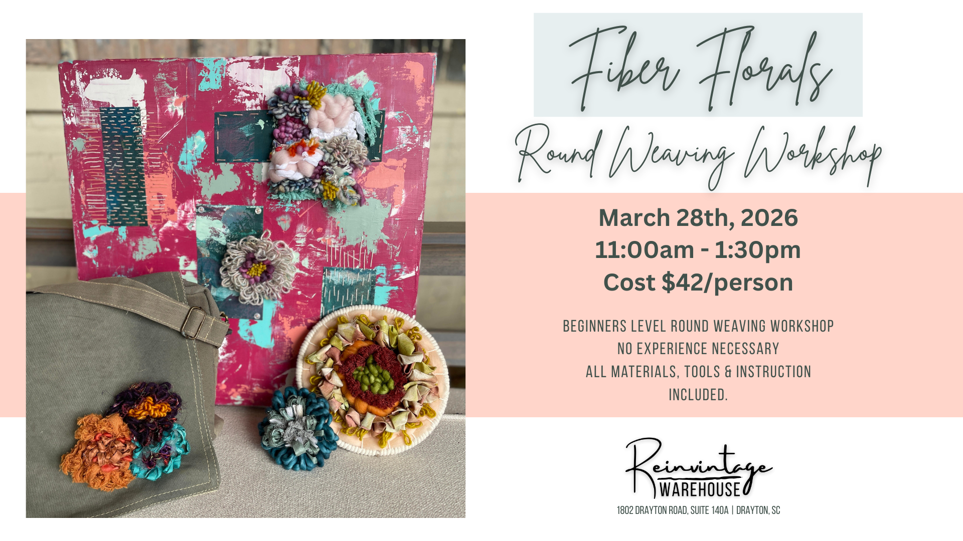 Fiber Florals: Round Weaving workshop