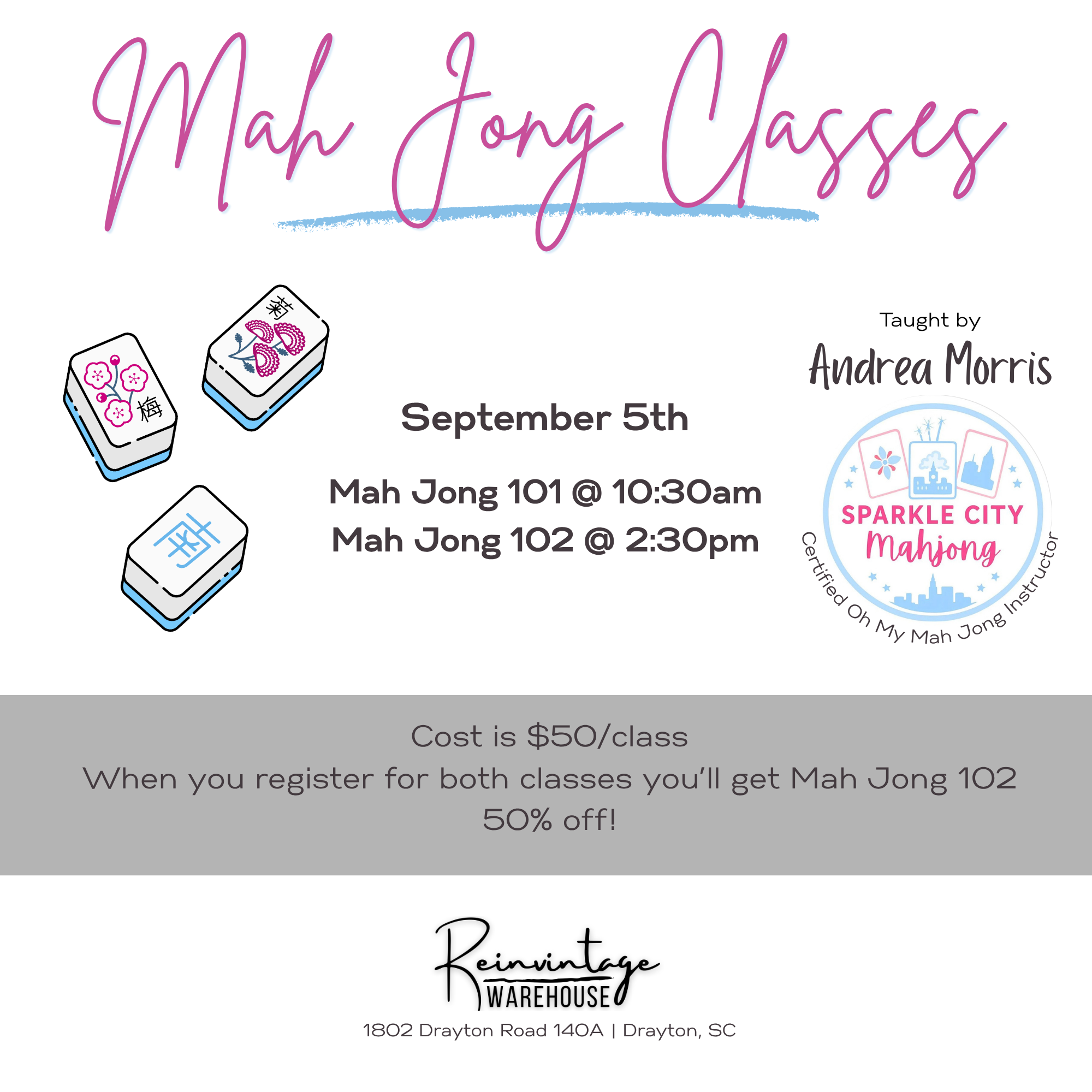Mah Jong 101 &amp; 102 Classes