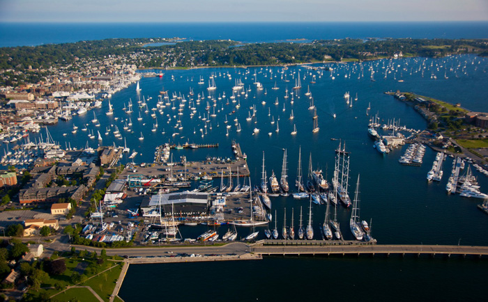 Newport Shipyard , which hosts and services visiting superyachts year-round, is the new home of the Newport Charter Yacht Show. (photo: Billy Black)