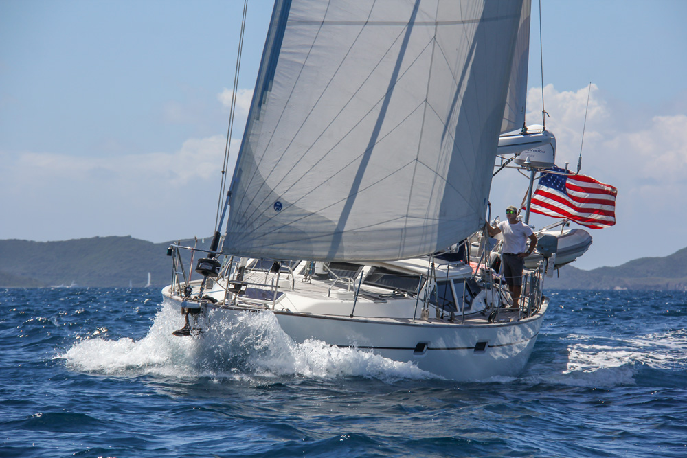 For chartering, the 53’ Oyster design sailboat Contingency offers an alternative to large motor yachts; a chef is optional. (photo courtesy Nicholson Yachts)