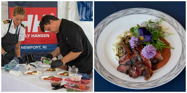 Best Charter Yacht Chef winner Ian Gabbe of the 116-foot M/V Renaissance and his winning dish. (photos by Jennifer Tinkoff) Click photo to download in high resolution