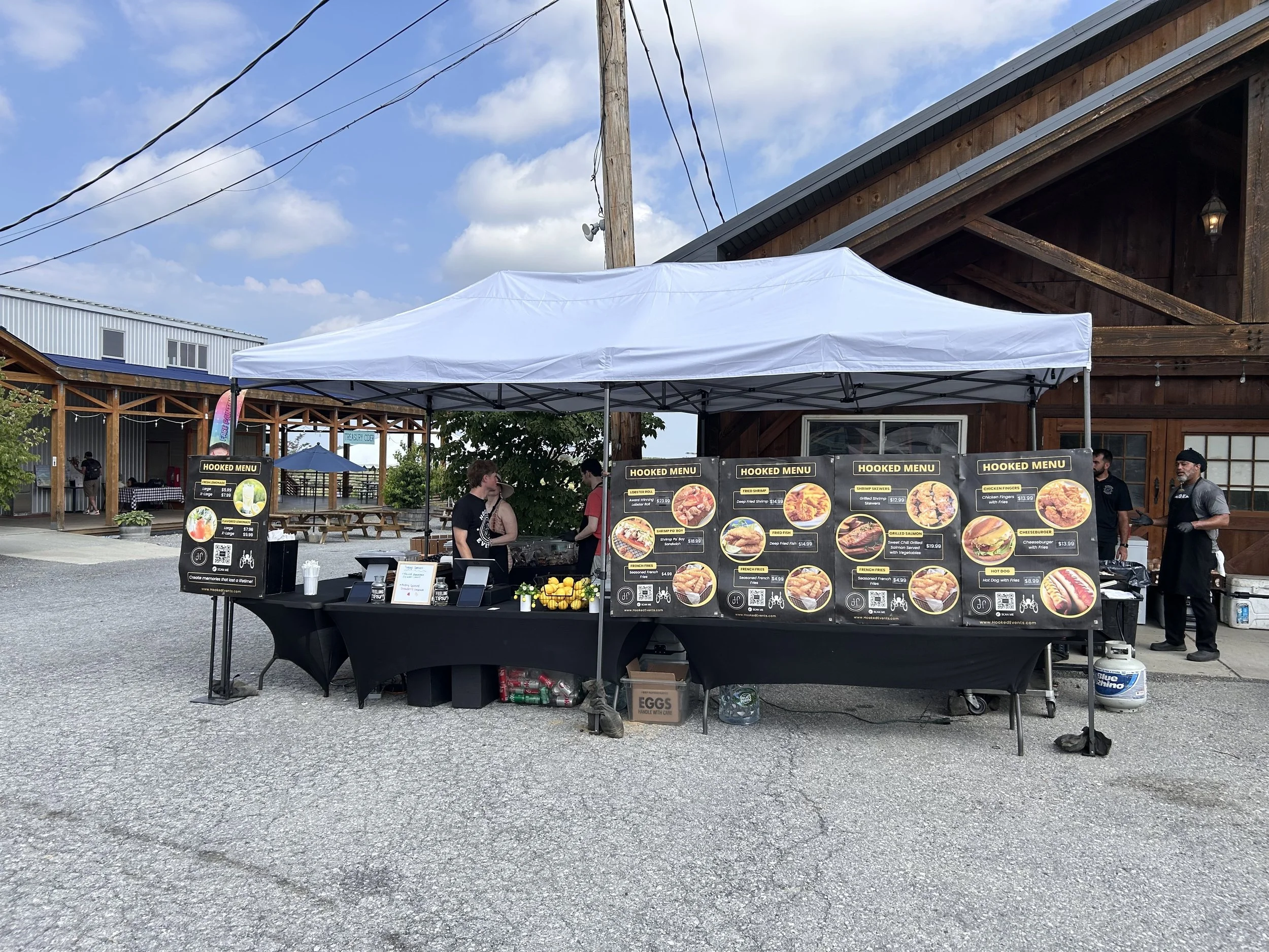 Hooked Seafood &amp; BBQ Food Tent
