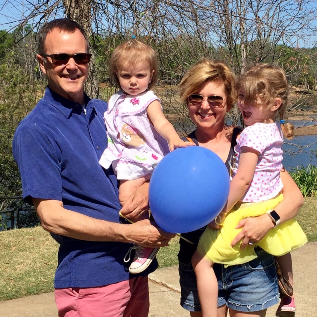Suzanne and Jeff with their granddaughters