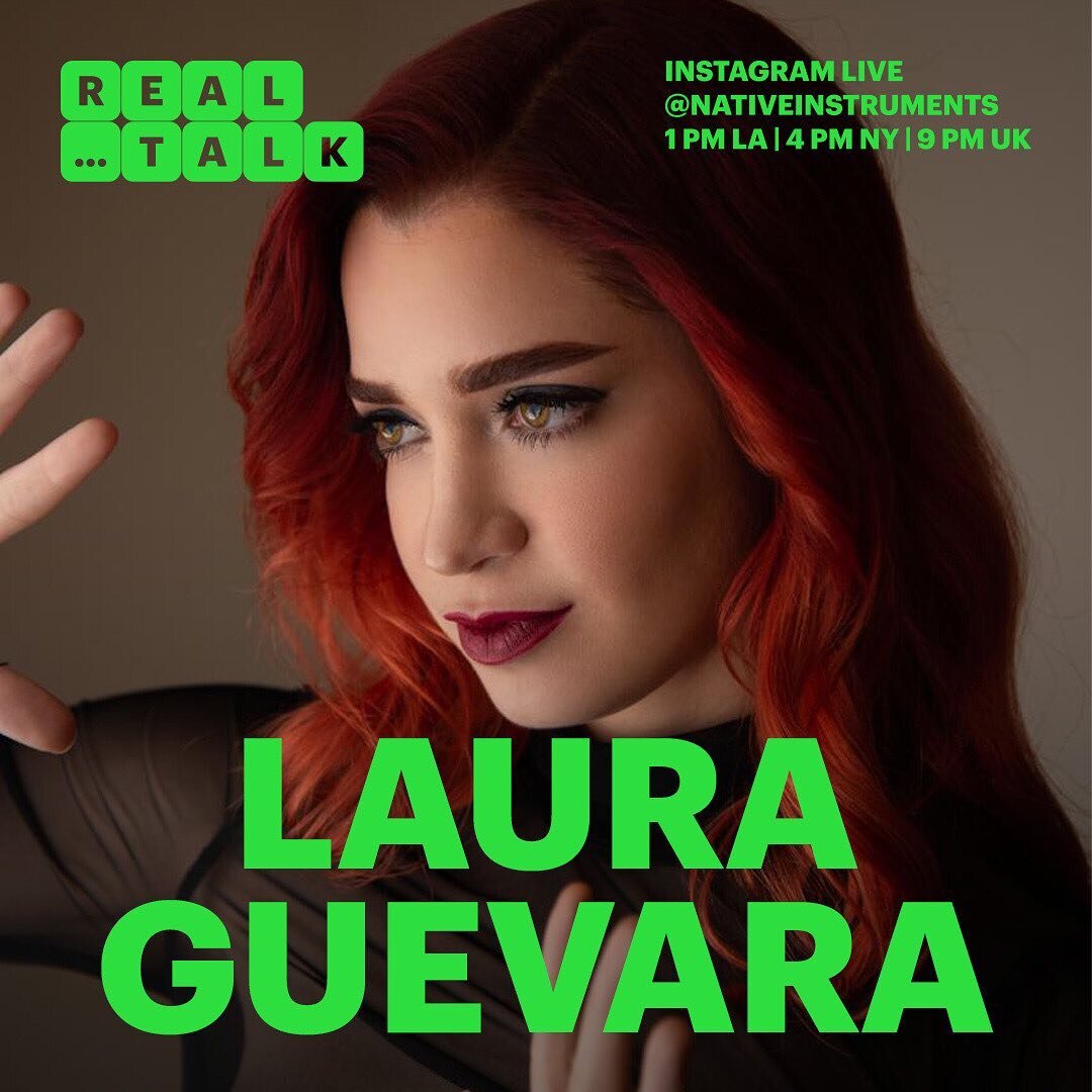 So thrilled to announce the interview by @nativeinstruments @nativeinstruments.latam to @lalauraguevara tonight 9pm UK / 10pm Spain

You will have a chance to listen about her and her artistic journey.

Laura Guevara is a prolific artist who doesn&rs