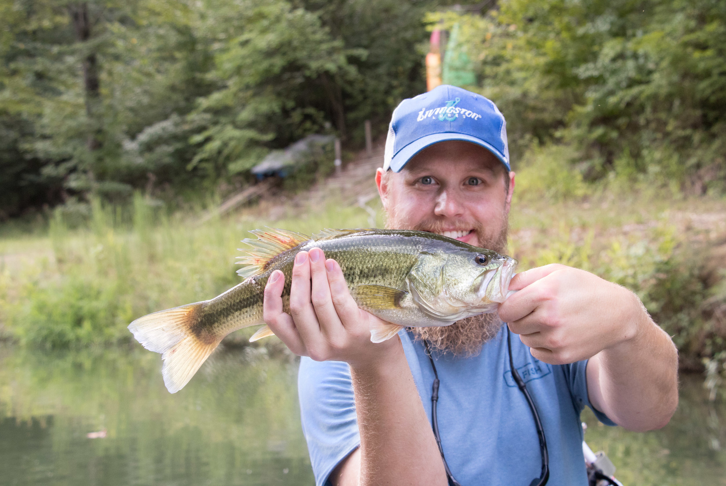  Van shows off a nice largemouth bass. 