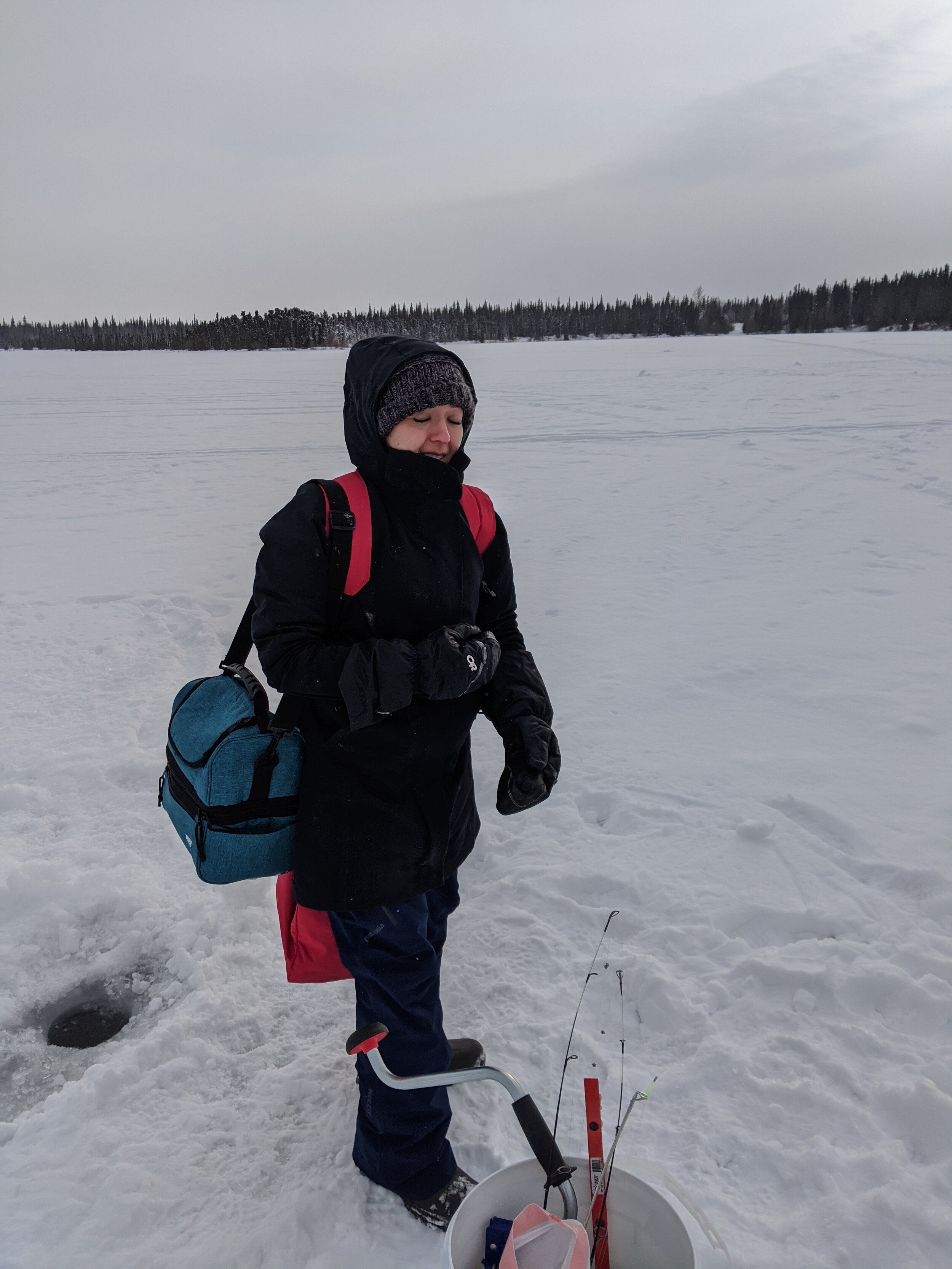  Bundled up for some hard water angling 
