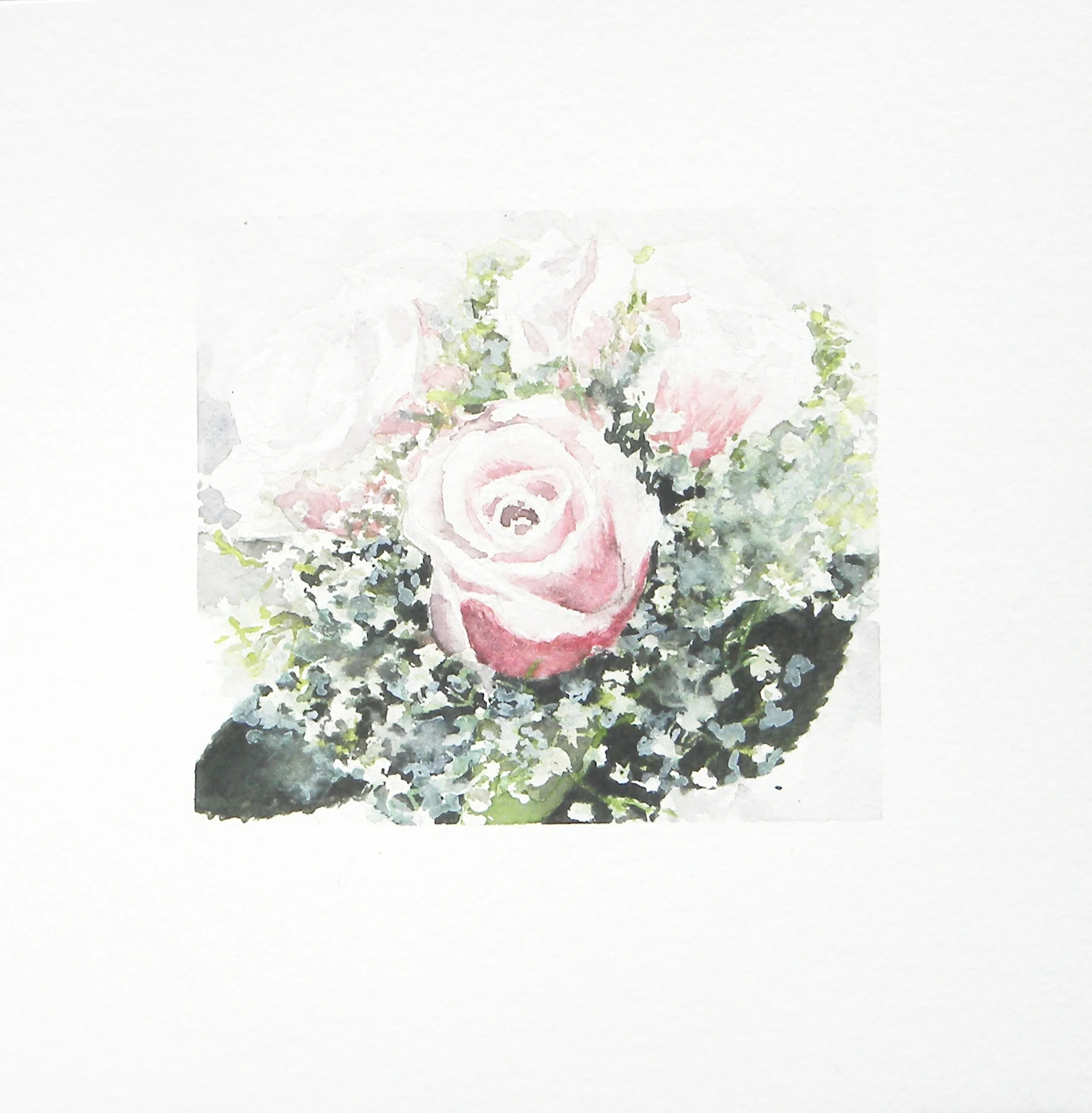  Watercolor Image size: 4 1/2" x 4" Paper size: 7 1/2" x 7 1/2" 