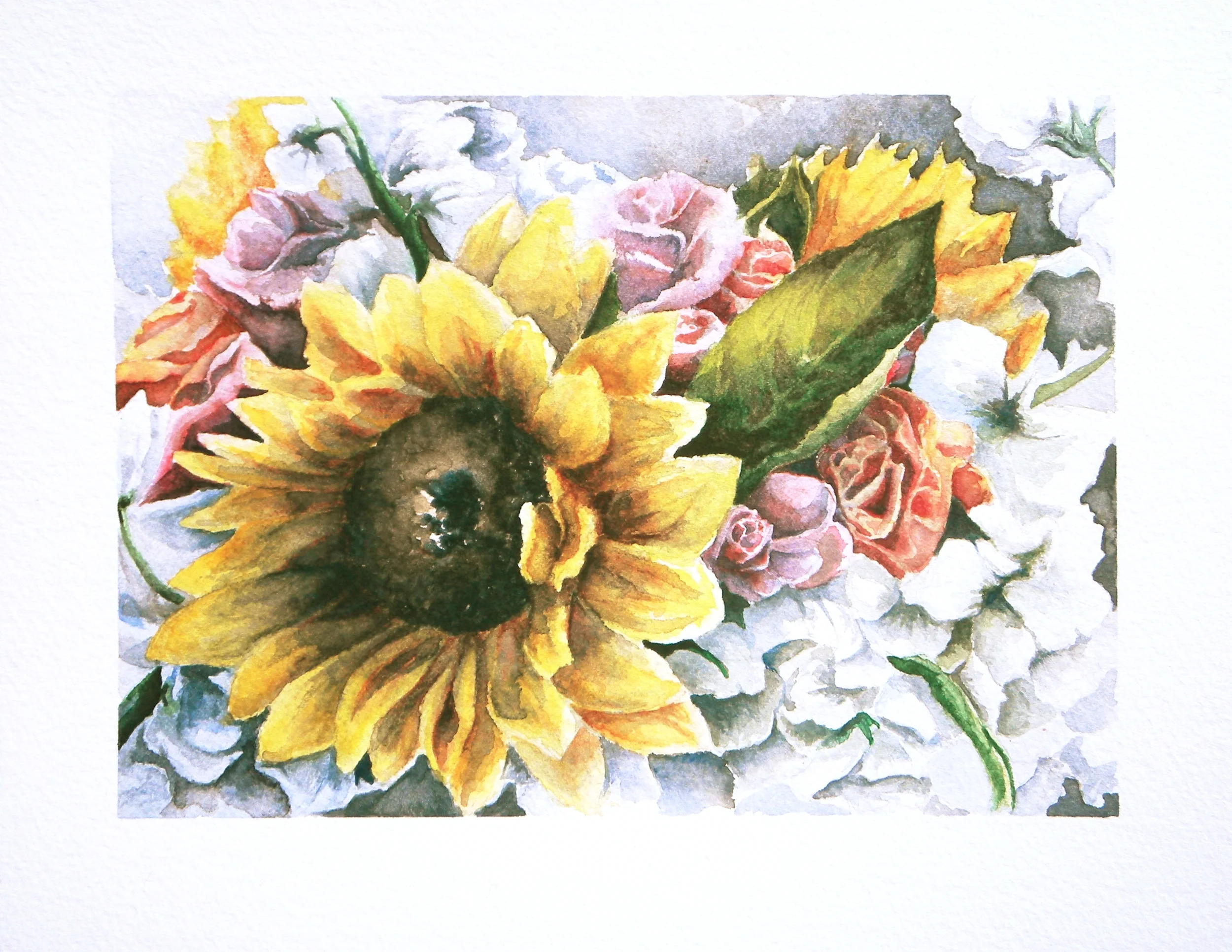  Watercolor Image size: 8" x 5 1/2" Paper size: 10" x 8" 