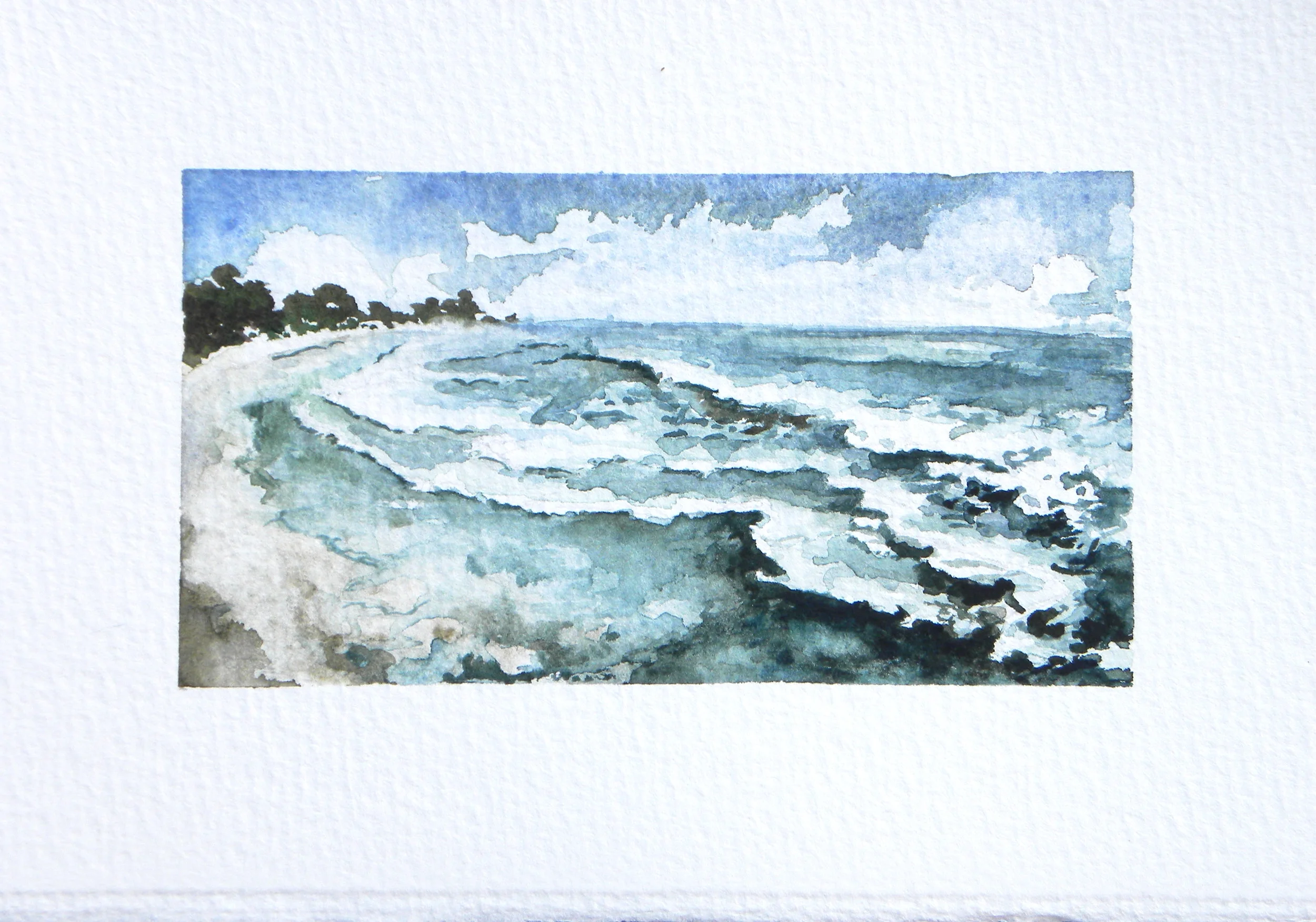  Watercolor Image size: 5" x 3" Paper size: 6" x 4" 