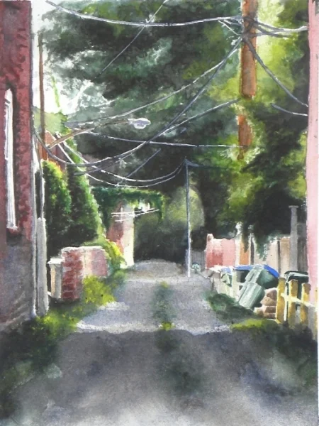 Alleyway (blue lids)