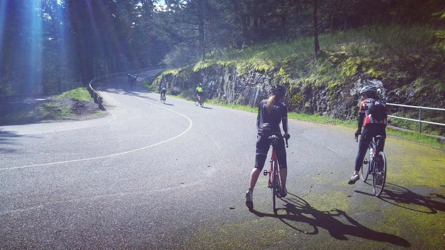 Climbing to the observatory in Saanich, British Columbia.
