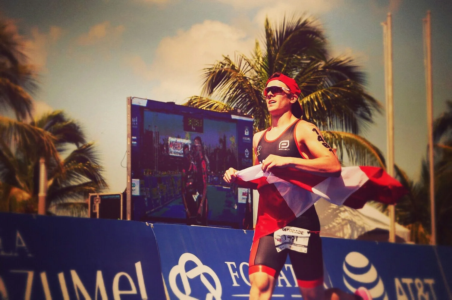 T1 High Performance athlete, Eric Dokter, at World Champs in Cozumel, Mexico.