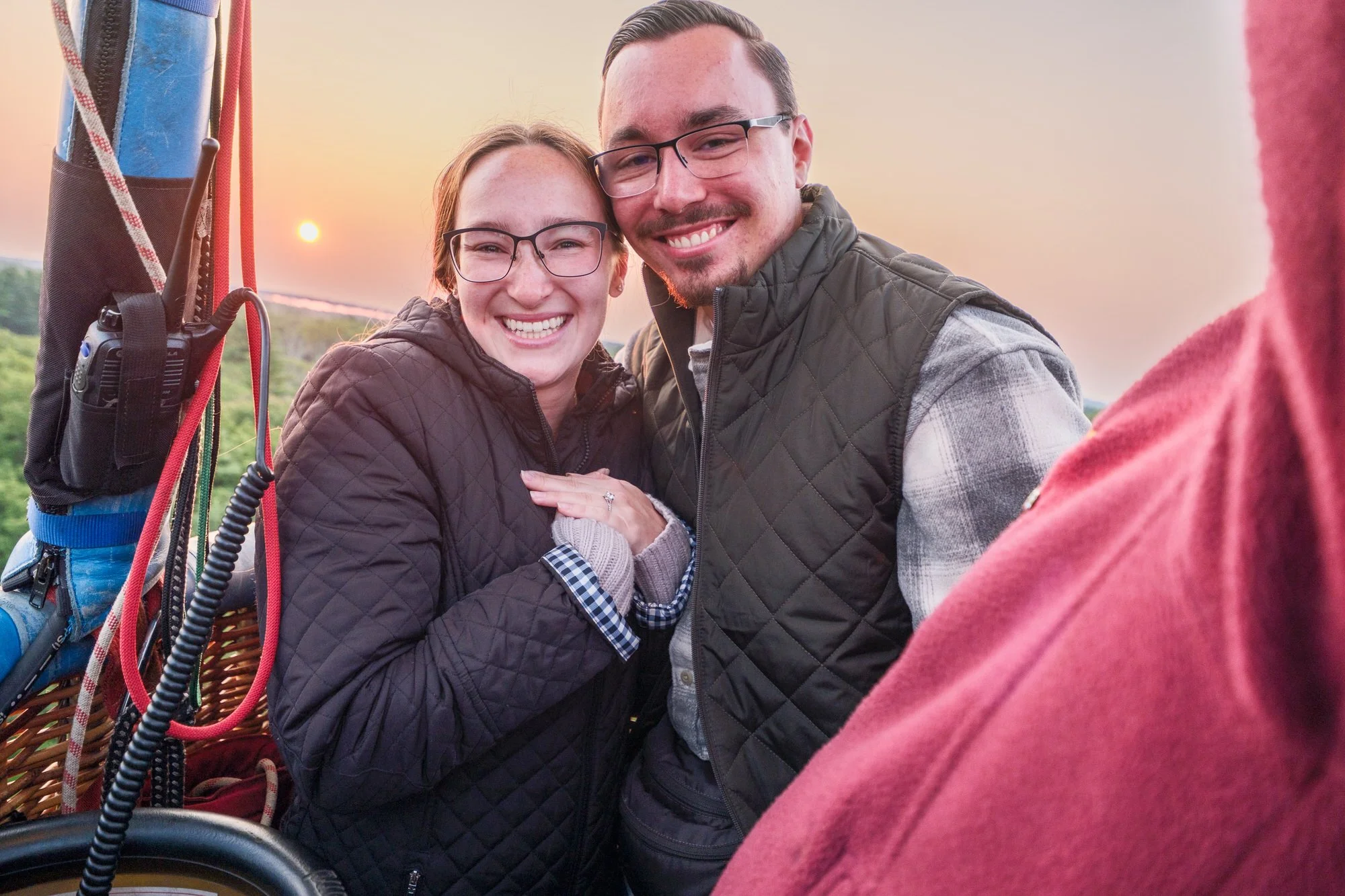 Surprise Proposal in a Hot Air Balloon in Salem, NH with Marissa and Ryan