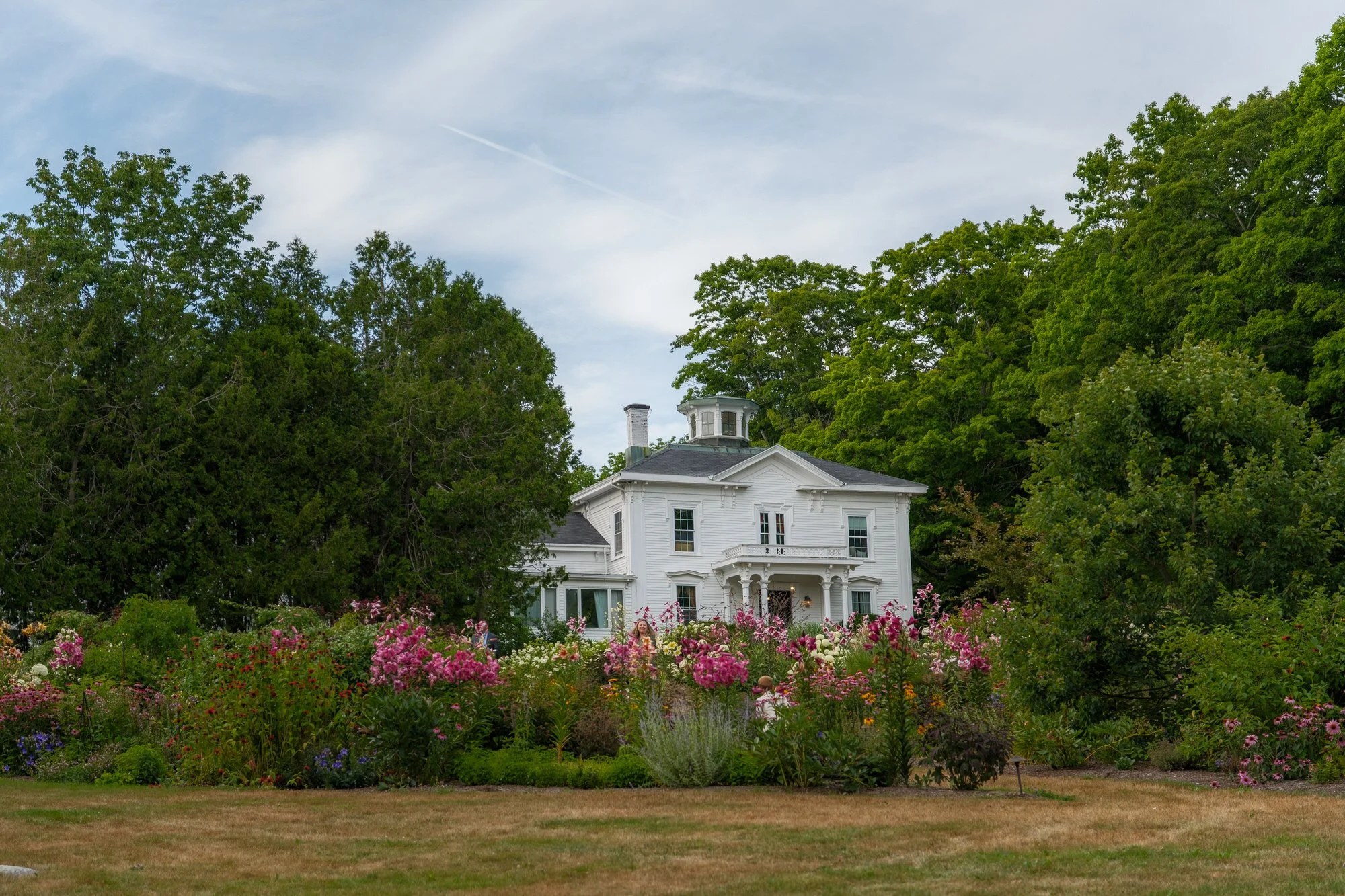 Belvedere House and Gardens surrounded by summer flowers
