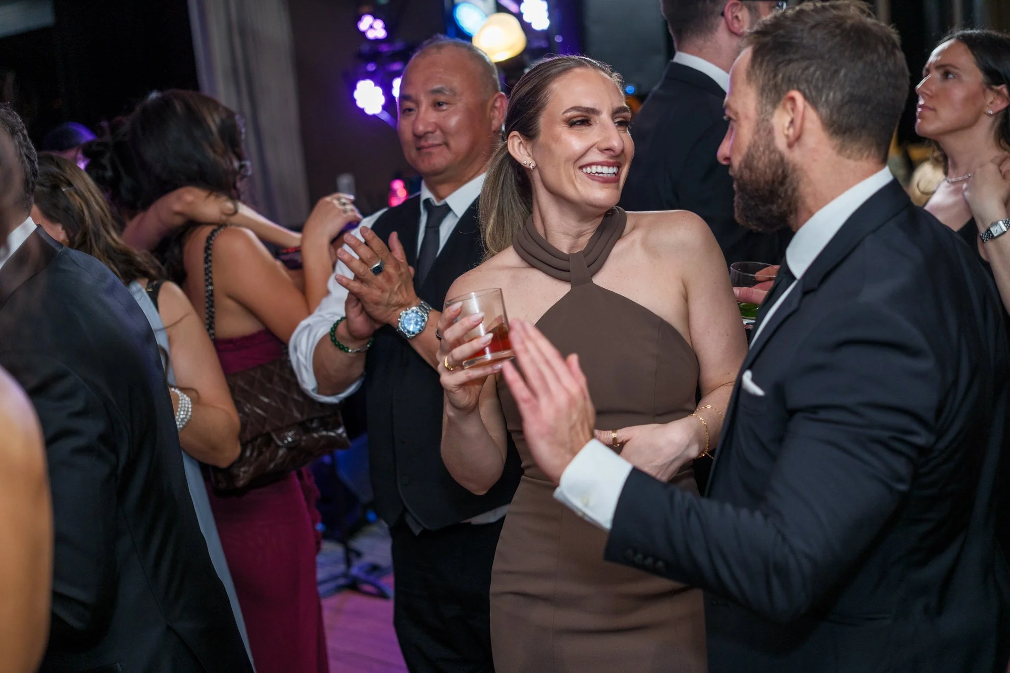 Final moments of the celebration at the UMass Club Boston Jewish wedding reception