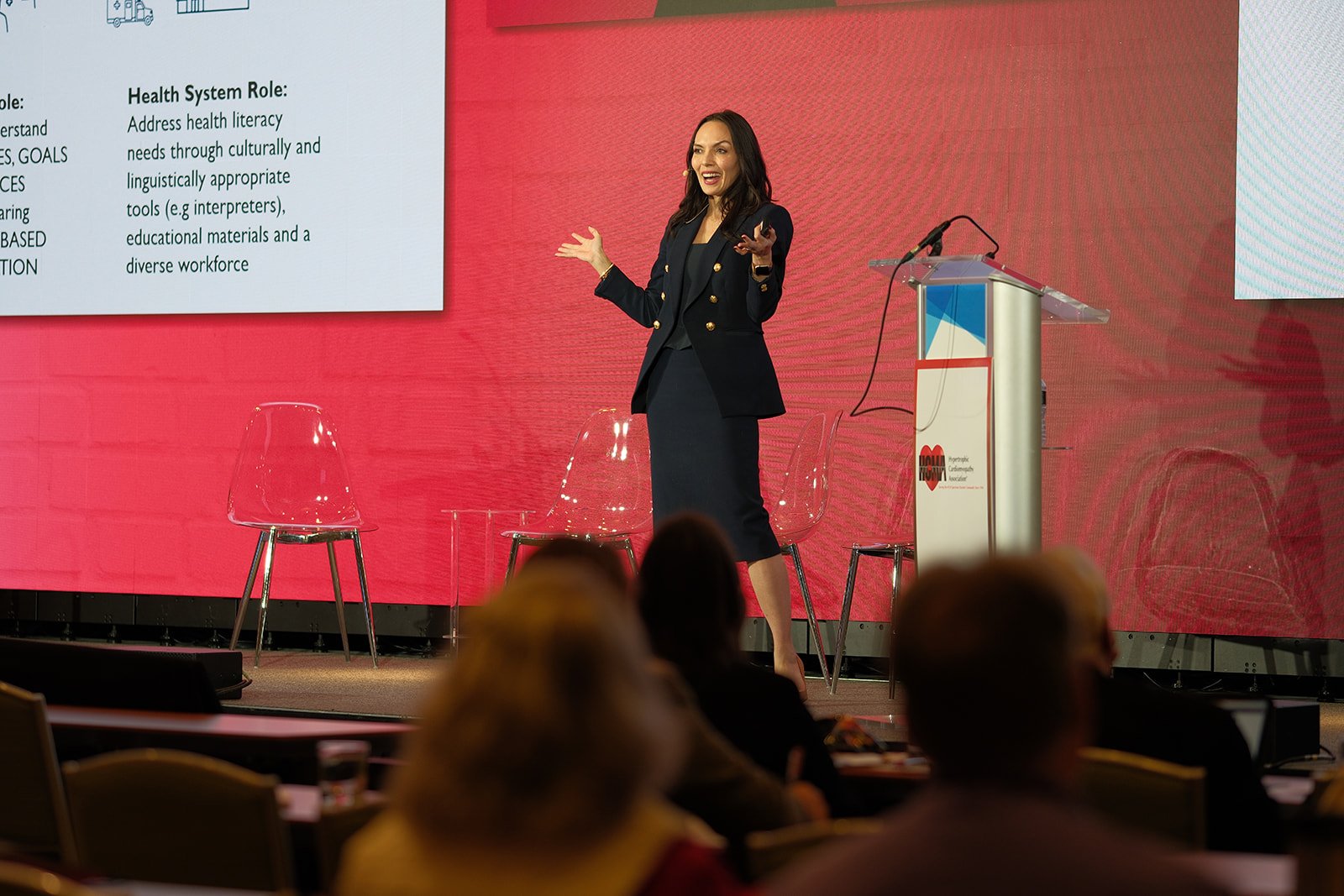 Keynote speaker presents on health equity and culturally appropriate HCM care at the HCMA 2024 Annual Patient Meeting
