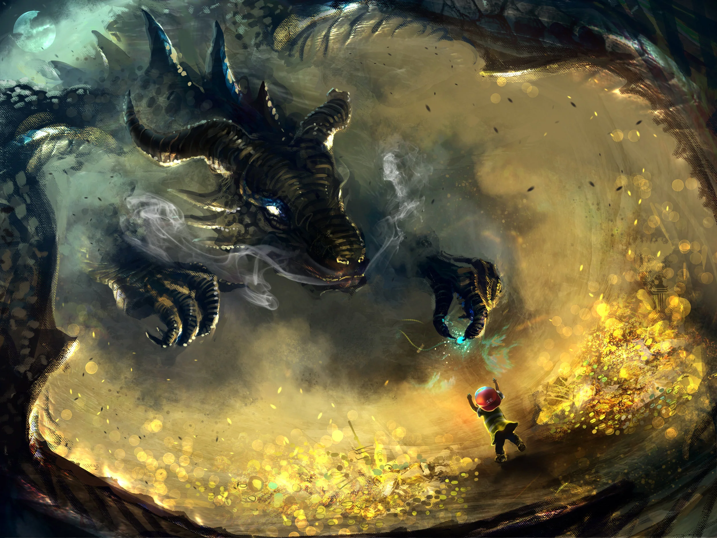 Befriending A Dragon by Russell Goh. https://ultragriffy.deviantart.com/