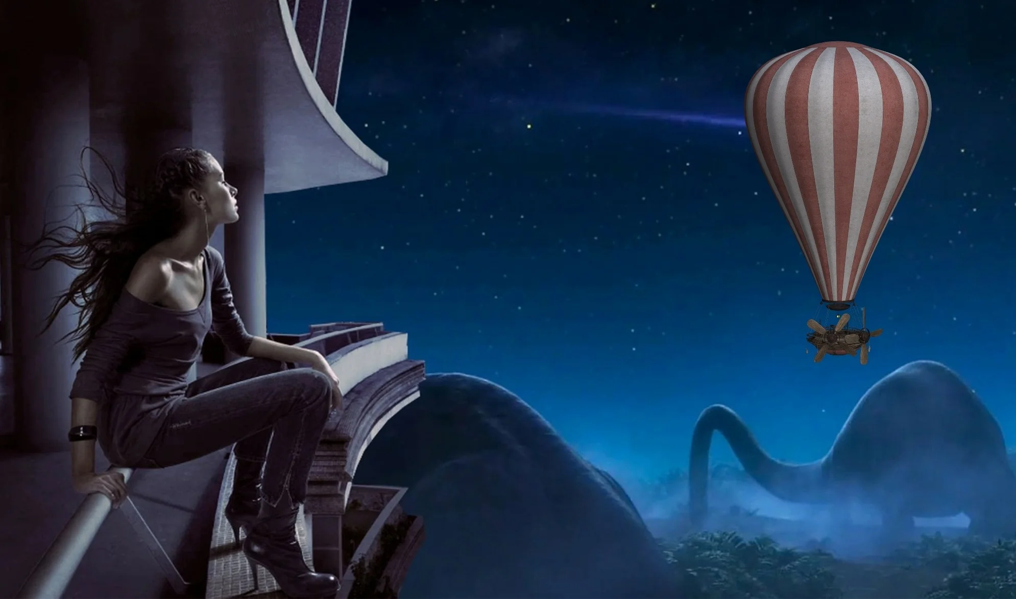 Untitled by ArtsyBee . https://pixabay.com/en/fantasy-girl-sky-hot-air-balloon-1152846/